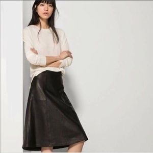 The Black Leather Skirt Massimo Dutti, size S